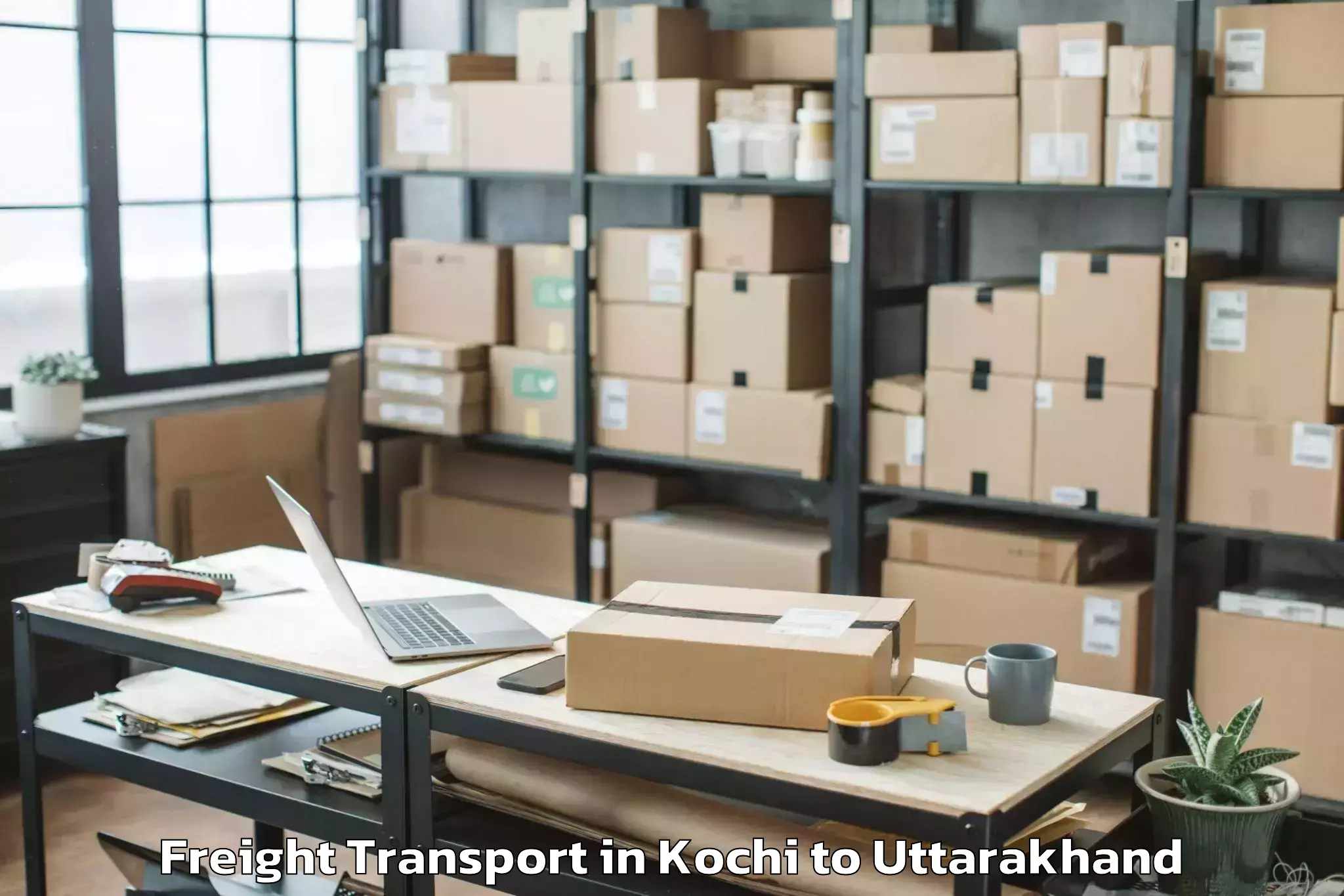 Book Kochi to Gairsain Freight Transport